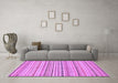 Machine Washable Abstract Purple Modern Area Rugs in a Living Room, wshabs2186pur