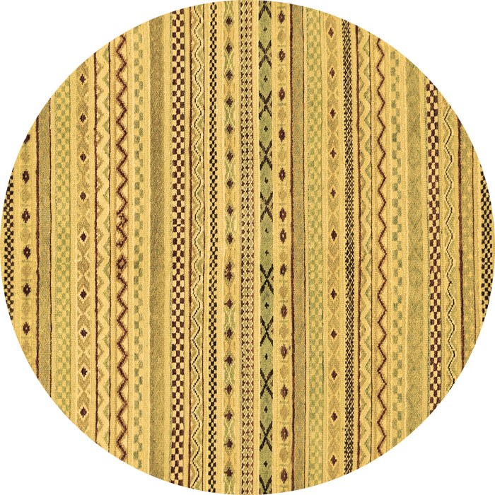 Round Abstract Brown Modern Rug, abs2186brn