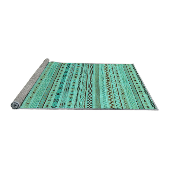 Sideview of Machine Washable Abstract Light Blue Modern Rug, wshabs2186lblu