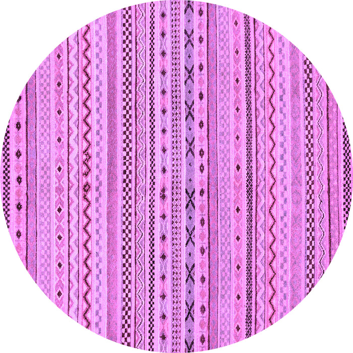 Round Abstract Purple Modern Rug, abs2186pur