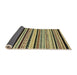 Sideview of Abstract Metallic Gold Modern Rug, abs2187