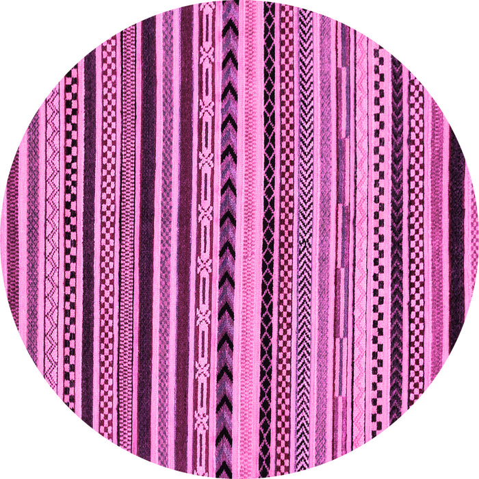 Round Abstract Pink Modern Rug, abs2187pnk