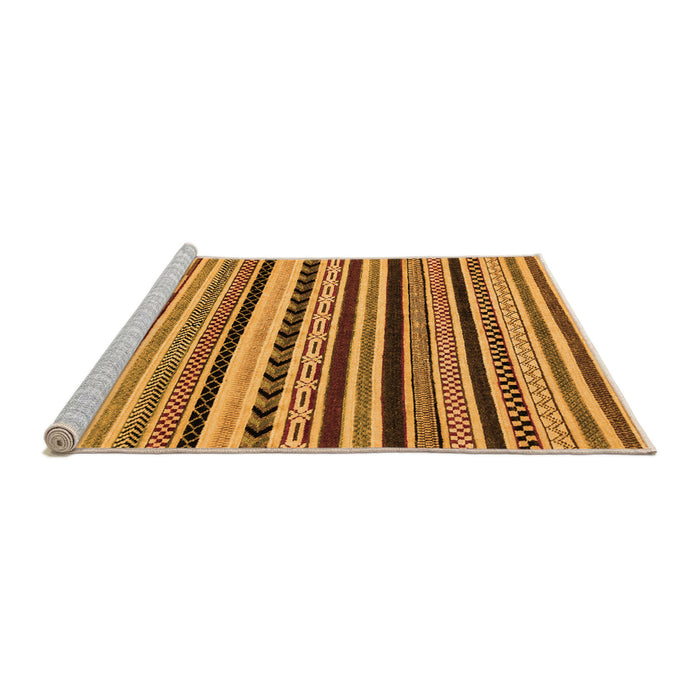 Sideview of Machine Washable Abstract Orange Modern Area Rugs, wshabs2187org