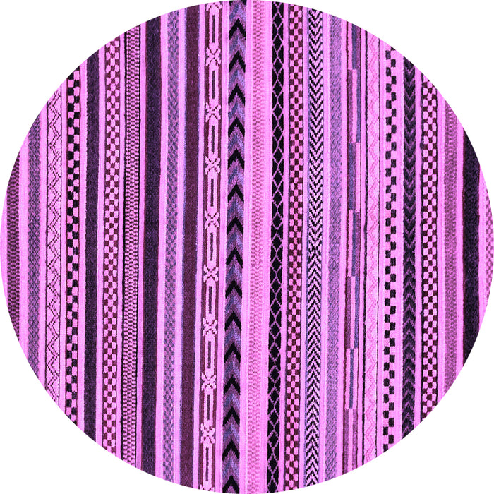 Round Abstract Purple Modern Rug, abs2187pur
