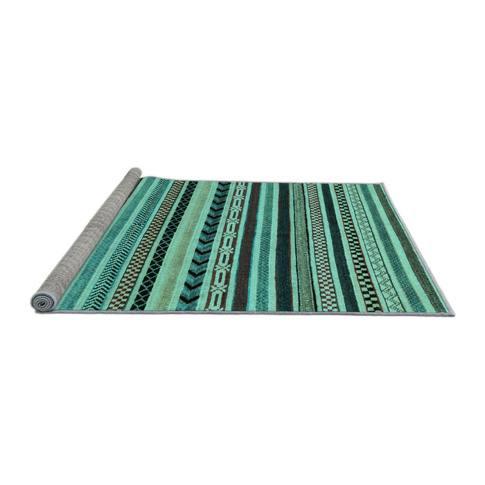 Sideview of Machine Washable Abstract Light Blue Modern Rug, wshabs2187lblu
