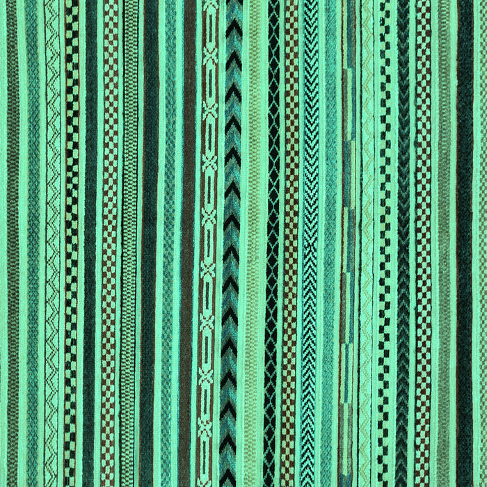 Square Machine Washable Abstract Turquoise Modern Area Rugs, wshabs2187turq