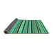 Sideview of Abstract Turquoise Modern Rug, abs2187turq