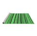 Sideview of Machine Washable Abstract Emerald Green Modern Area Rugs, wshabs2187emgrn