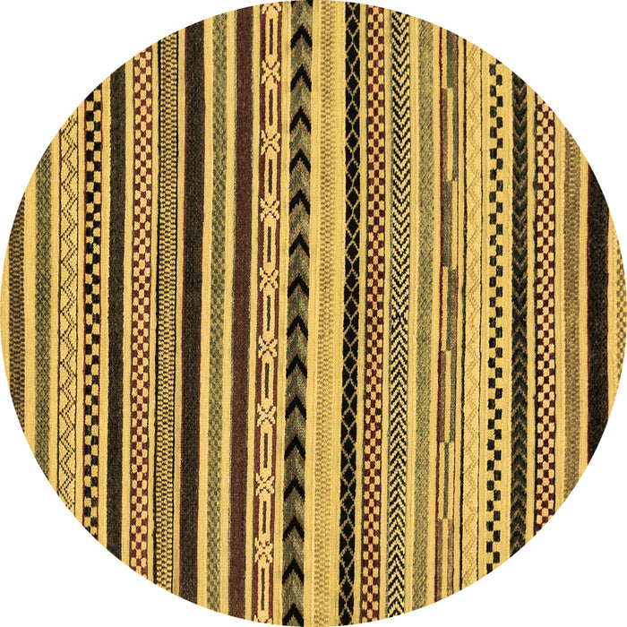 Round Abstract Brown Modern Rug, abs2187brn