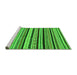 Sideview of Machine Washable Abstract Green Modern Area Rugs, wshabs2187grn