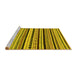 Sideview of Machine Washable Abstract Yellow Modern Rug, wshabs2187yw