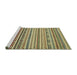 Sideview of Machine Washable Abstract Oak Brown Rug, wshabs2188