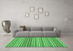 Machine Washable Abstract Emerald Green Modern Area Rugs in a Living Room,, wshabs2188emgrn