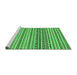 Sideview of Machine Washable Abstract Emerald Green Modern Area Rugs, wshabs2188emgrn