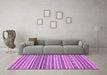 Machine Washable Abstract Purple Modern Area Rugs in a Living Room, wshabs2188pur