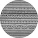 Round Machine Washable Abstract Gray Modern Rug, wshabs2188gry