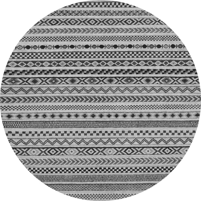 Round Abstract Gray Modern Rug, abs2188gry