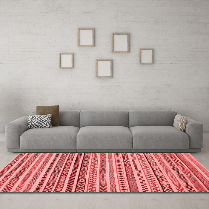 Modern Red Washable Rugs