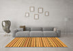 Machine Washable Abstract Orange Modern Area Rugs in a Living Room, wshabs2188org