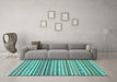 Machine Washable Abstract Light Blue Modern Rug in a Living Room, wshabs2188lblu