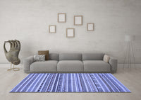 Machine Washable Abstract Blue Modern Rug, wshabs2188blu