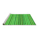 Sideview of Machine Washable Abstract Green Modern Area Rugs, wshabs2188grn