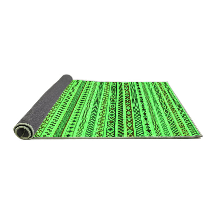 Sideview of Abstract Green Modern Rug, abs2188grn
