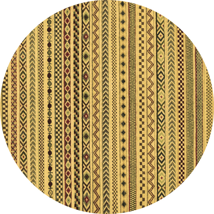 Round Abstract Brown Modern Rug, abs2188brn