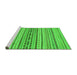 Sideview of Machine Washable Abstract Green Modern Area Rugs, wshabs2189grn