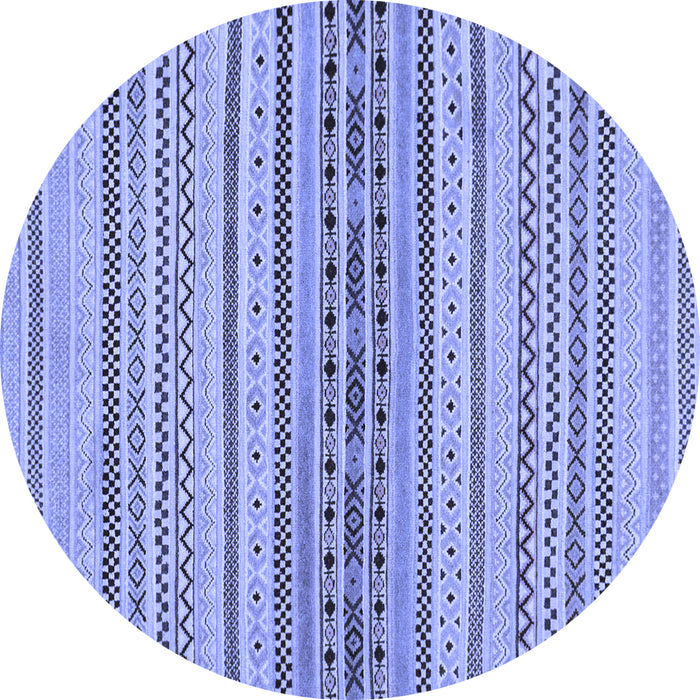 Round Machine Washable Abstract Blue Modern Rug, wshabs2189blu