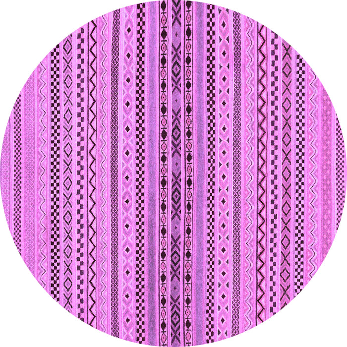 Round Abstract Purple Modern Rug, abs2189pur
