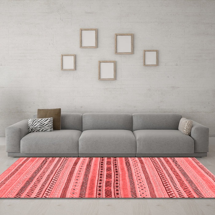 Modern Red Washable Rugs