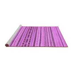 Sideview of Machine Washable Abstract Purple Modern Area Rugs, wshabs2189pur