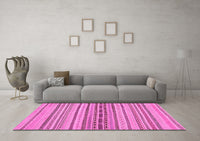 Machine Washable Abstract Pink Modern Rug, wshabs2189pnk