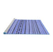 Sideview of Machine Washable Abstract Blue Modern Rug, wshabs2189blu