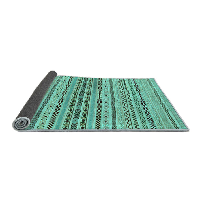 Sideview of Abstract Light Blue Modern Rug, abs2189lblu
