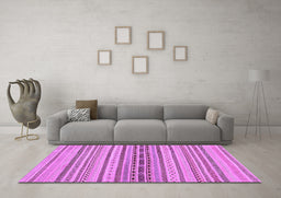 Machine Washable Abstract Purple Modern Area Rugs in a Living Room, wshabs2189pur