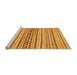 Sideview of Machine Washable Abstract Orange Modern Area Rugs, wshabs2189org