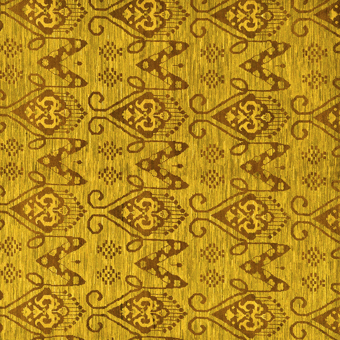 Square Abstract Yellow Modern Rug, abs218yw