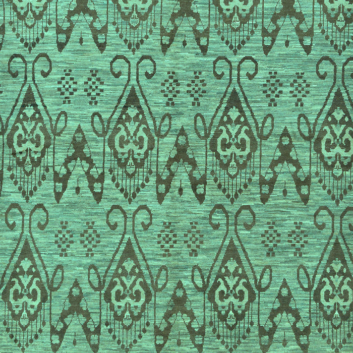 Machine Washable Abstract Turquoise Modern Area Rugs, wshabs218turq