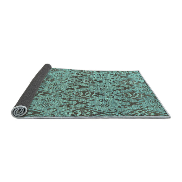 Sideview of Abstract Light Blue Modern Rug, abs218lblu