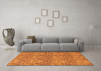 Machine Washable Abstract Orange Modern Rug, wshabs218org