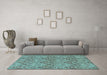 Machine Washable Abstract Light Blue Modern Rug in a Living Room, wshabs218lblu