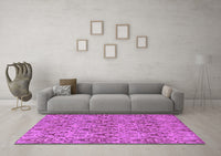 Machine Washable Abstract Purple Modern Rug, wshabs218pur