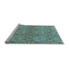 Sideview of Machine Washable Abstract Light Blue Modern Rug, wshabs218lblu