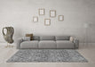 Machine Washable Abstract Gray Modern Rug in a Living Room,, wshabs218gry