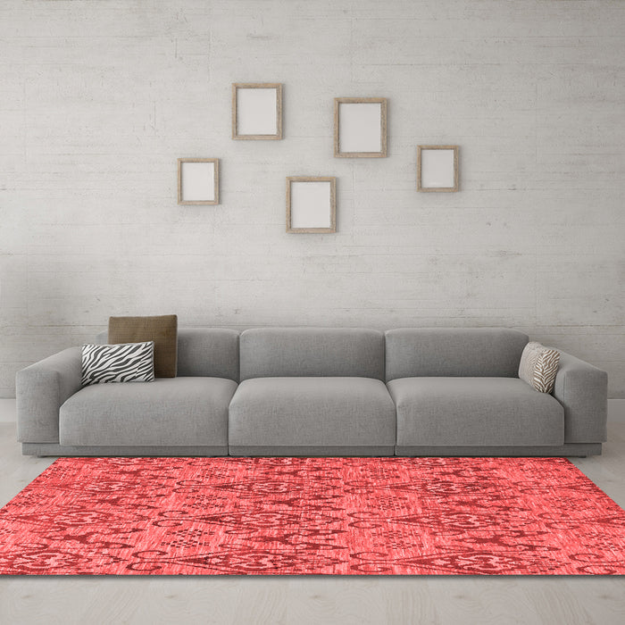 Modern Red Washable Rugs