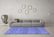 Machine Washable Abstract Blue Modern Rug in a Living Room, wshabs218blu