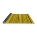 Sideview of Abstract Yellow Modern Rug, abs2190yw