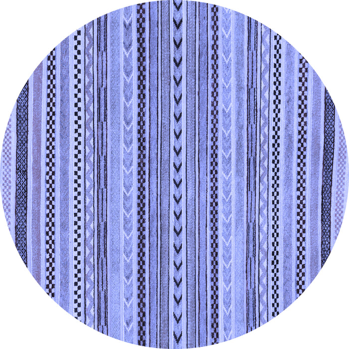 Round Machine Washable Abstract Blue Modern Rug, wshabs2190blu